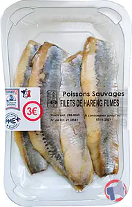 Rappel produit FILETS DE HARENGS 200 GR SKIN / PRIX ROND 3€ Fournier fils