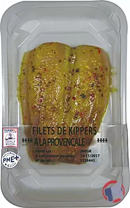 Rappel produit FILETS DE KIPPERS A LA PROVENCALE BIO 200 GR SKIN Fournier fils