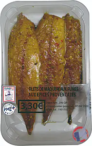 Rappel produit FILETS MAQUEREAUX À LA PROVENÇALE BIO 200GR SKIN/PRIX ROND 3.30€ Fournier fils