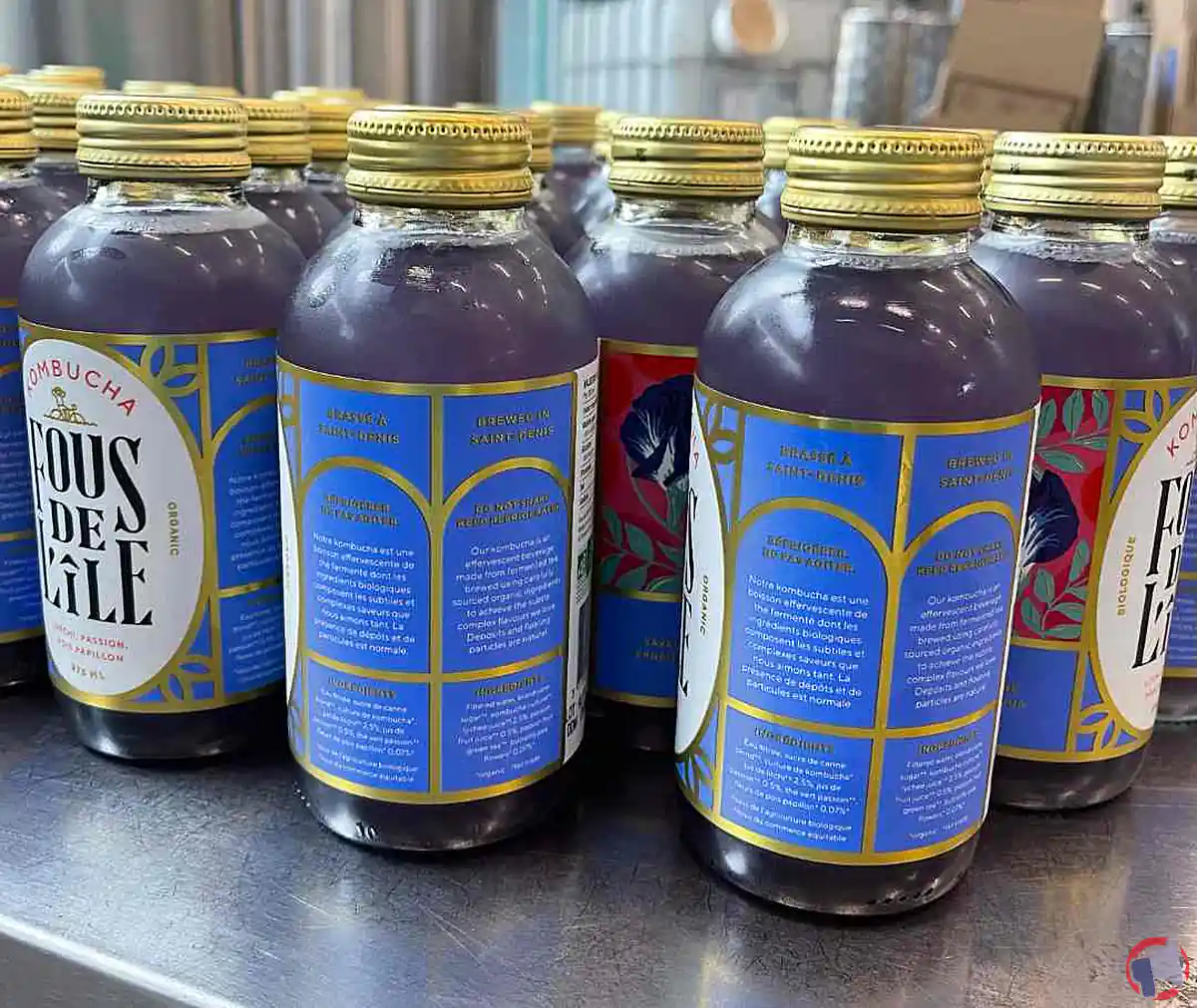 Rappel de produit : kombucha litchi-passion-pois papillon de Fous de l'Île Kombucha