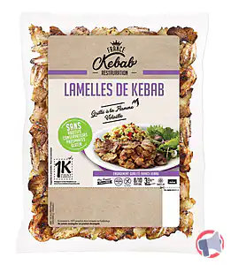 Rappel produit LAMELLES DE KEBAB VOL SANS PHOSPHATES COUPE AUX COUTEAUX 850G France Kebab