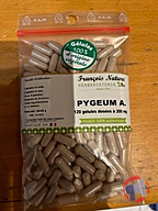Rappel produit Francois Nature Pygeum Africanum Ecorce en gélule et en pot de poudre