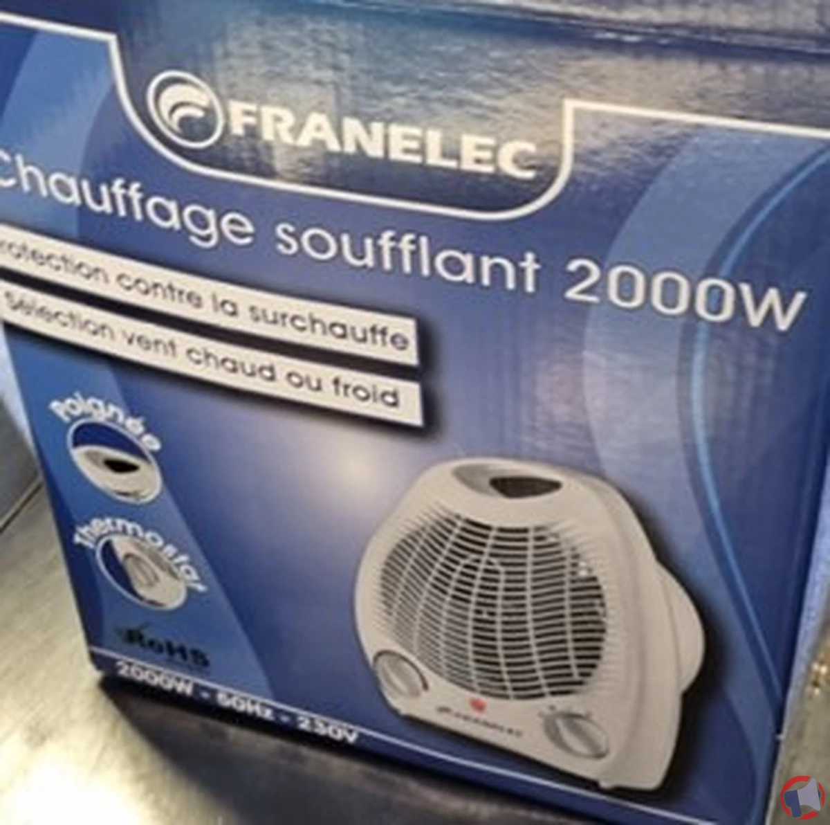 Rappel de produits : Chauffage soufflant de la marque Franelec