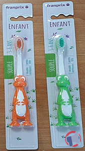 Rappel produit BROSSE A DENTS ENFANT 3/6 ANS FRANPRIX FRANPRIX