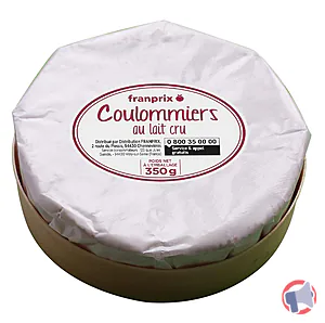 Rappel produit Coulommiers au lait cru 350g Franprix Franprix