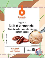 Rappel produit Franprix La Glace Lait d'amande & éclats de noix de pécan caramélisés 325g – 500ml FRANPRIX