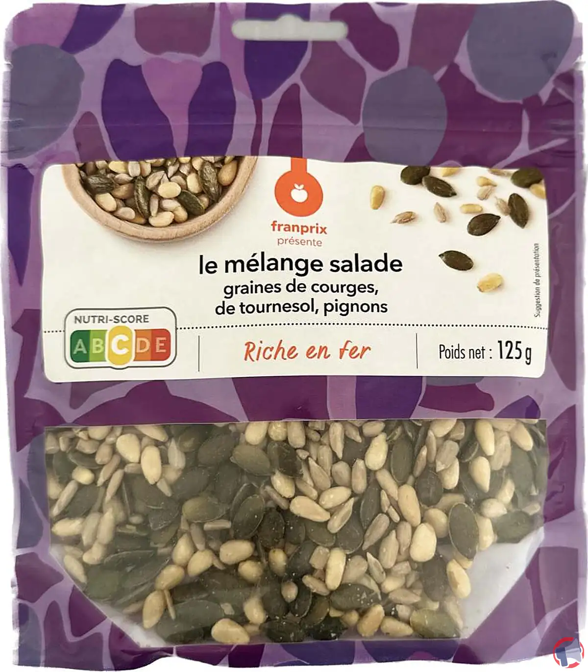 Rappel de produit : Mélange salade graines de courges, de tournesol, pignons de la marque Franprix