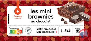 Rappel produit Mini brownies individuels aux pépites de chocolat x8 240g FRANPRIX FRANPRIX