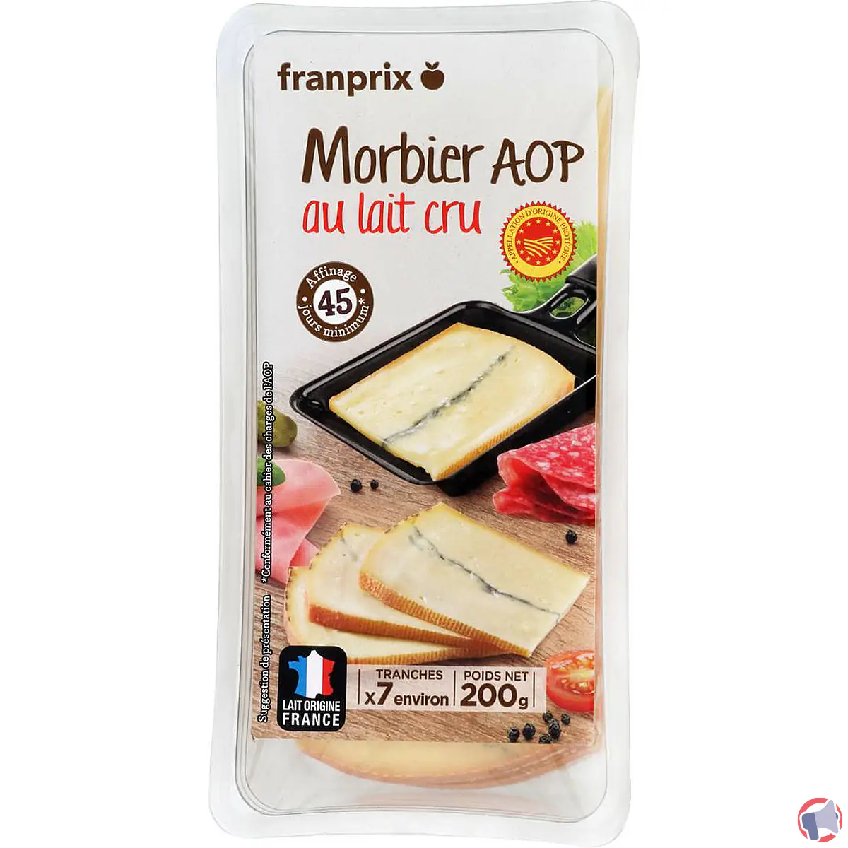Rappel produit : Morbier au lait cru AOP 200g Franprix pour risque de contamination à l'Escherichia coli