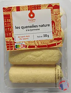 Rappel produit Quenelles nature à la lyonnaise 320g FRANPRIX FRANPRIX