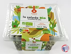 Rappel produit Salade lentilles tofu Bio 160g Franprix Franprix