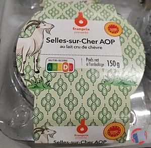 Rappel produit Selles-sur-Cher AOP au lait cru de chèvre 150g FRANPRIX FRANPRIX
