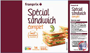 Rappel produit Spécial Sandwich Complet 550g FRANPRIX FRANPRIX