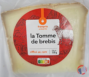 Rappel produit Tomme du brebis 150g Franprix FRANPRIX