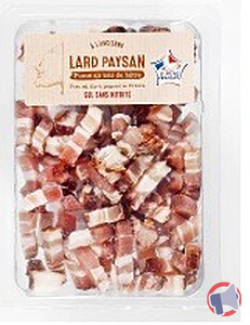 Rappel produit Barquette Lardon Paysan 8x8xHP 150g s/g Fresh