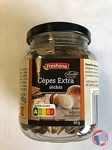 Rappel produit Cèpes extra séchés Freshona