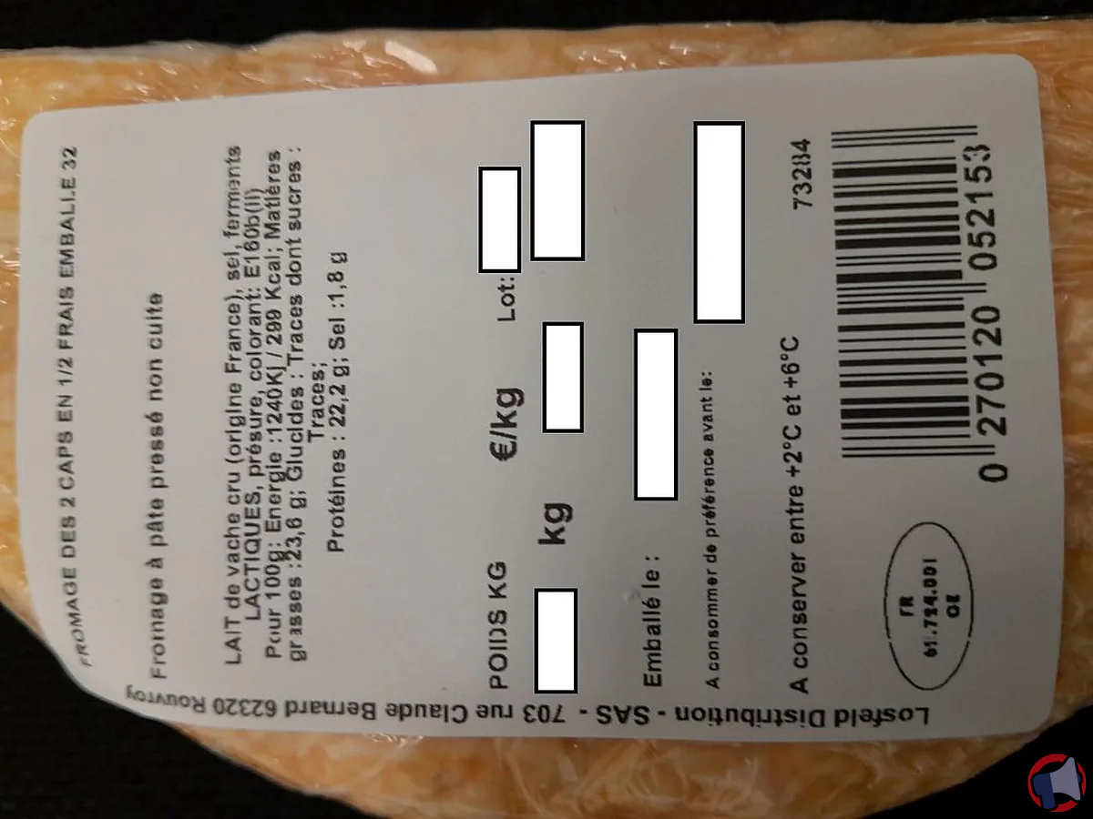 Rappel du fromage des 2 Caps vendu chez Netto pour risque de listeria