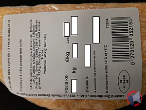 Rappel produit FROMAGE DES 2 CAPS en 1/2 FRAIS EMBALLE 320 G