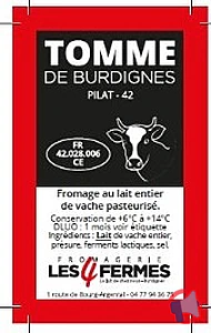 Rappel produit TOMME DE BURDIGNES FROMAGERIE LES 4 FERMES