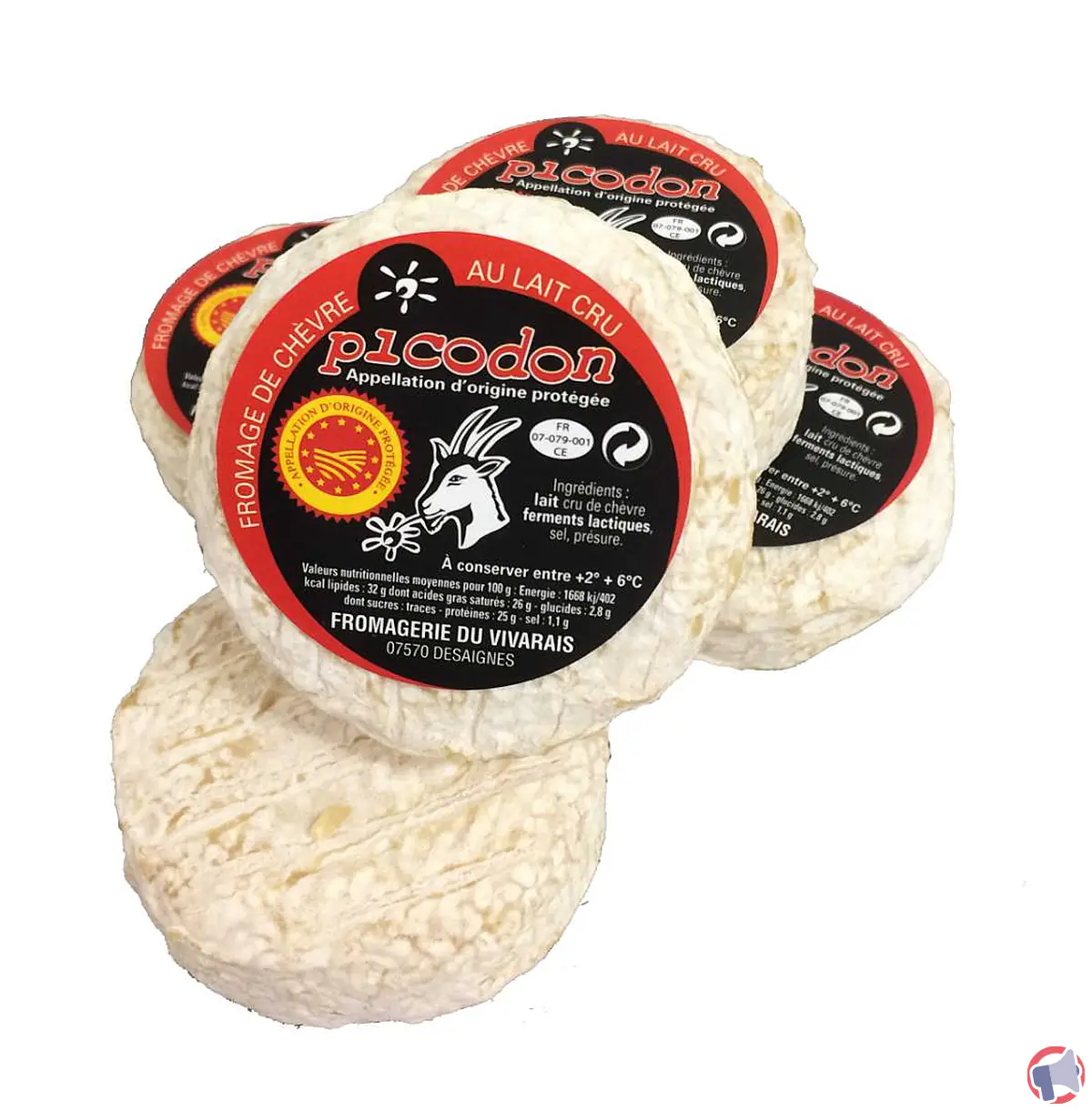 Rappel du picodon AOP de la fromagerie vivarais – pièce 21550
