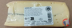 Rappel produit Morbier AOP lait cru 30% Mat.Gr.170g Fromapac Prix Rond PE Fromapac