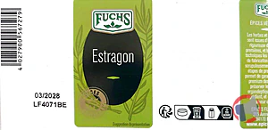 Rappel produit Estragon FUCHS 7g FUCHS
