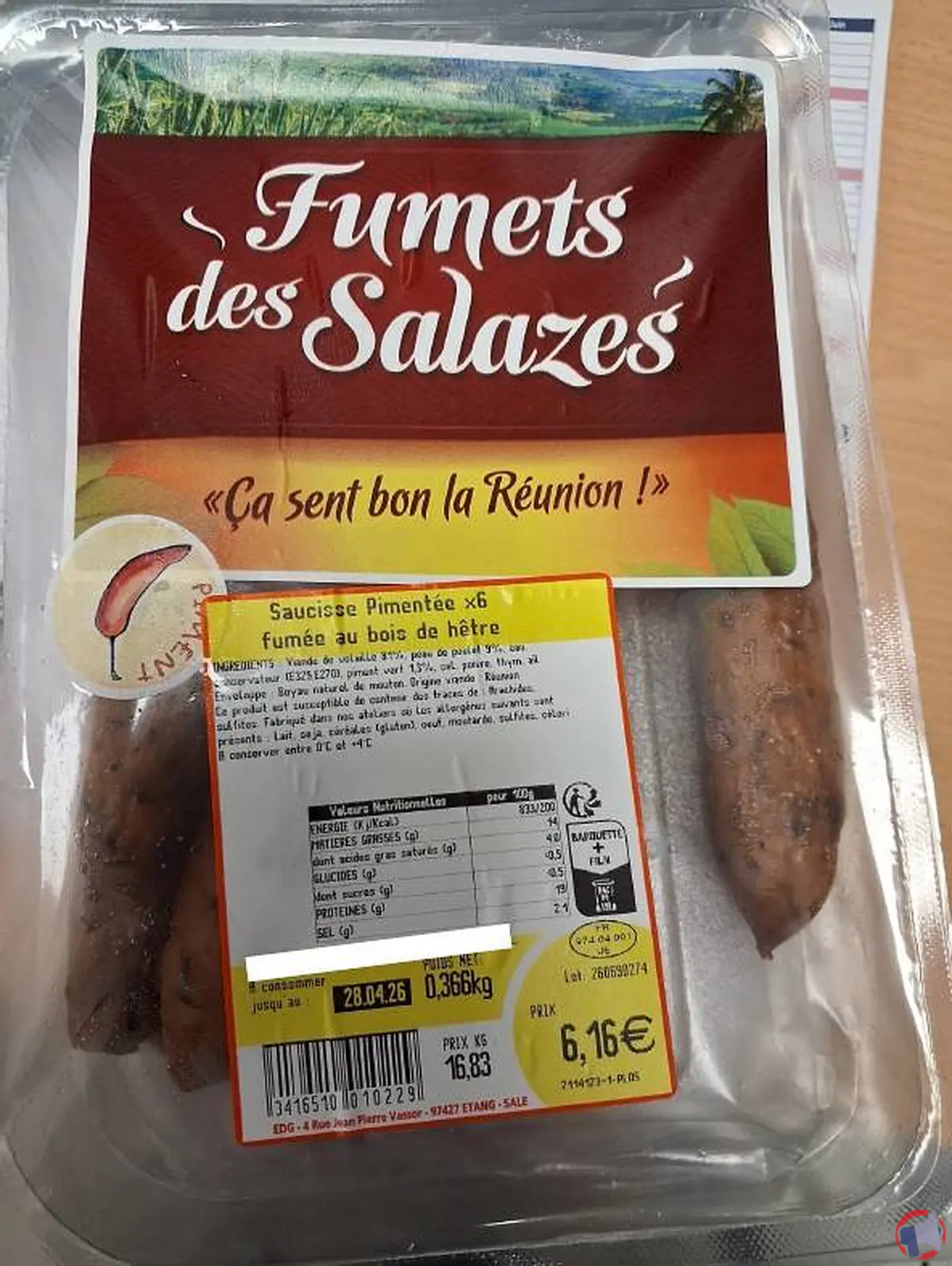 Rappel : Fumets salazes saucisse fumée pimenté x6 fds-21792 – dangers et précautions