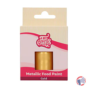 Rappel produit Metallic food paint gold - peinture effet lustrant pour denrées alimentaires funcakes