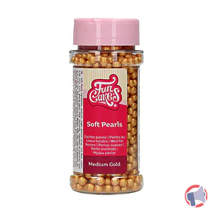 Rappel produit SOFT PEARLS medium Gold - perles au coeur tendre FUNCAKES