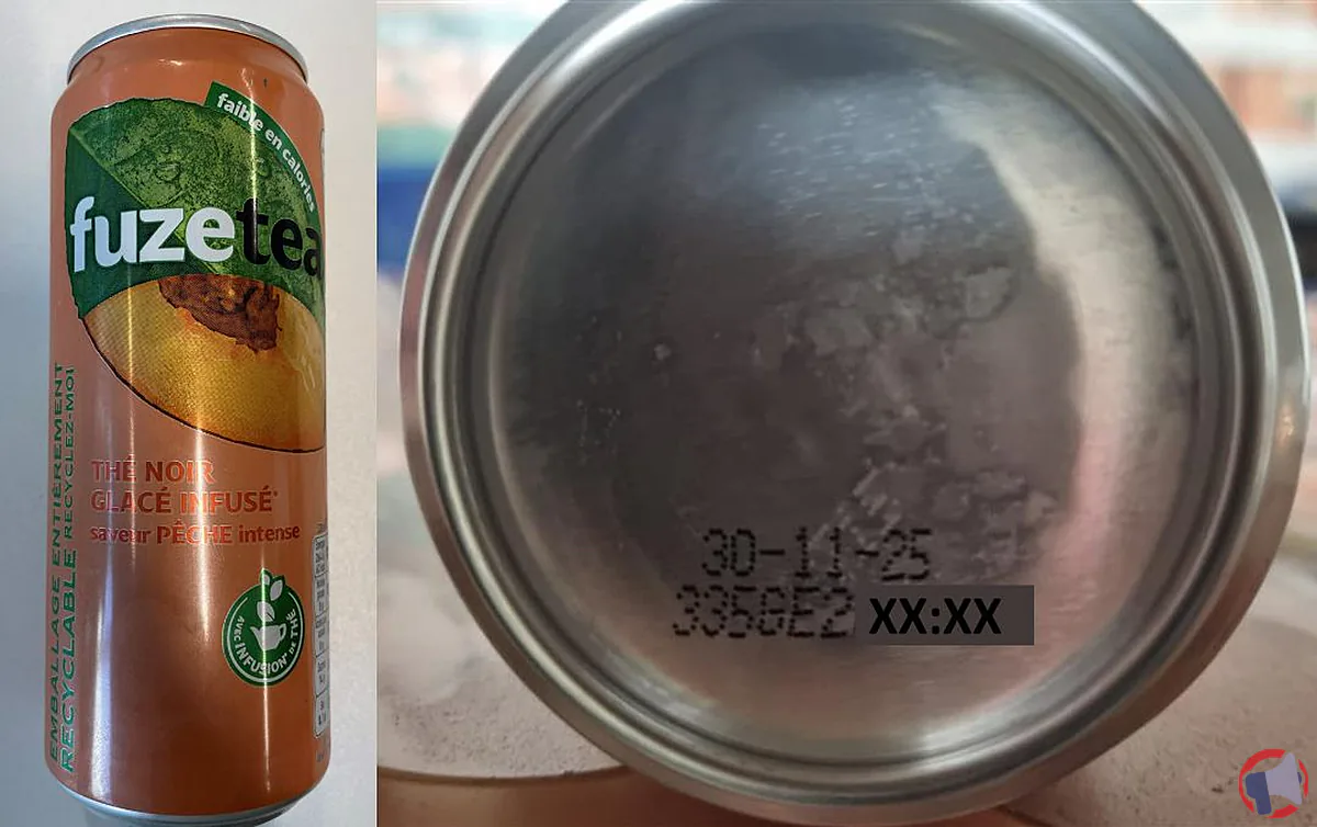 Rappel produit : Fuze Tea Pêche en canettes de 33cl