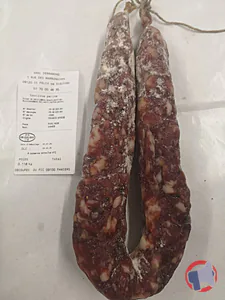 Rappel produit Saucisse perche, saucisson sec, saucisse de foie, chorizo (porc, boeuf et mixte porc boeuf) produits secs GAEC DERRAMOND