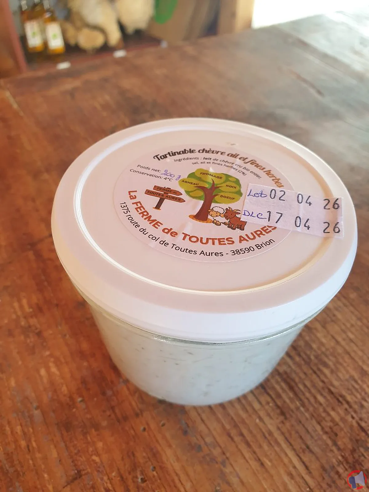 Rappel produit : gaec ferme toutes aures tartinable chèvre ail et fines herbes