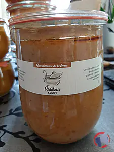Rappel produit veloute et soupe 500ml et 1l pot verre "Les mitonnés de la Ferme " gaec le merinos
