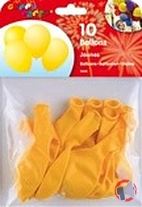 Rappel produit BALLONS JAUNES 23cm x 10 GAPPY