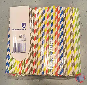 Rappel produit PAILLE CARTON COULEURS ASSORTIES GARCIA DE POU