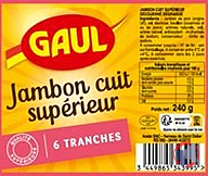 Rappel produit JAMBON CUIT SUPERIEUR GAUL (photo numéro 2)