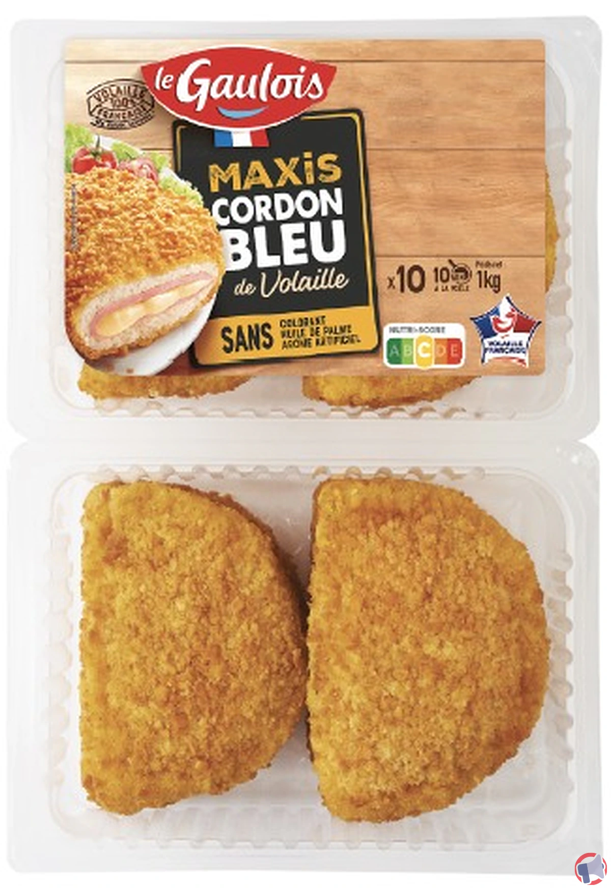 Rappel produit : maxi cordon bleu de volaille Le Gaulois pour risque de listériose