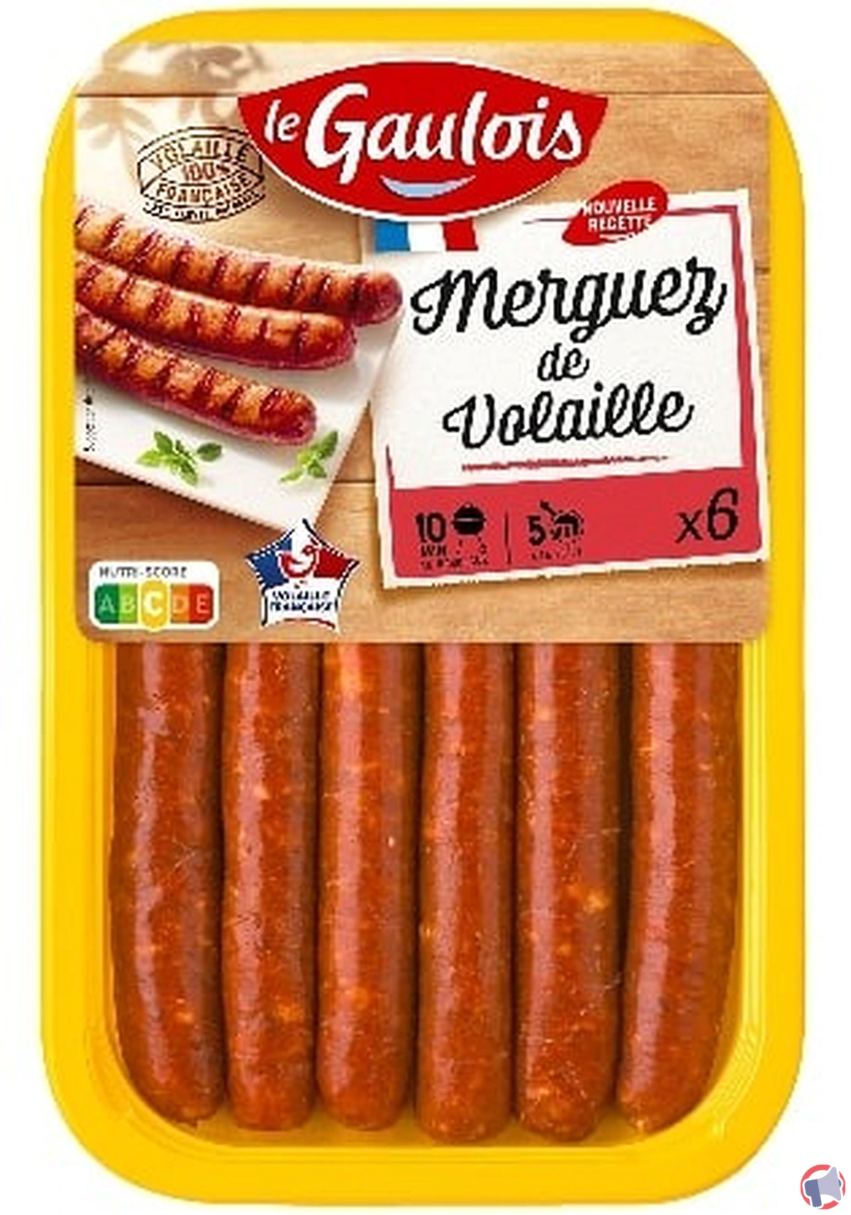Rappel : merguez de volaille crue de la marque le gaulois contaminées par salmonella