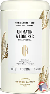 Rappel produit UN MATIN A LONDRES Thés noirs - Bio* Boîte métal 100g George Cannon