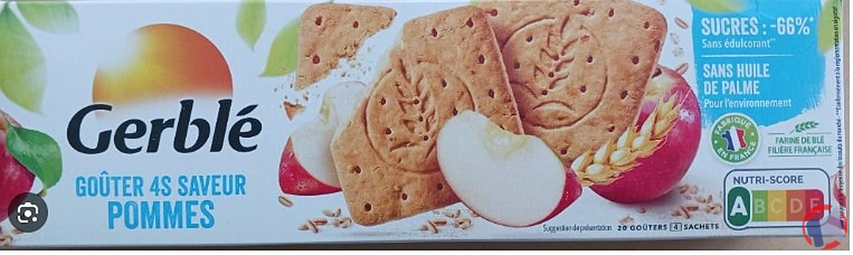 Rappel produit : biscuits Gerblé goût pomme pour risque de corps étrangers