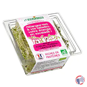 Rappel produit Graines germées biologiques Alfalfa-poireau-lentille GERMLINE