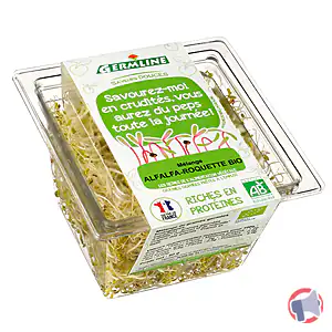 Rappel produit Graines germées biologiques Alfalfa-roquette GERMLINE