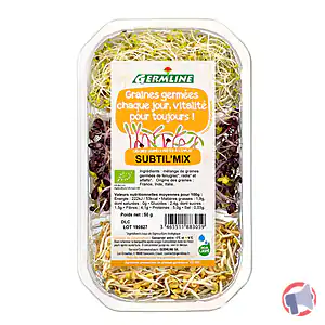 Rappel produit Graines germées biologiques SUBTIL'MIX 50g GERMLINE