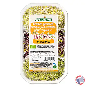 Rappel produit Graines germées biologiques VITAL'MIX 50g GERMLINE