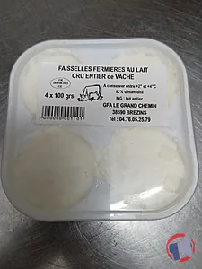 Rappel produit Faisselle fermiere au lait cru entier de vache GFA Le grand Chemin