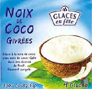 Rappel produit Fruits givrés Glaces en fête