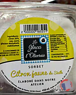 Rappel produit LES GLACES DE L'OLIVERAIE SORBET CITRON JAUNE DE SICILE