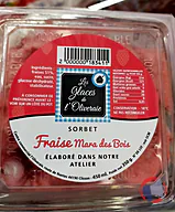 Rappel produit LES GLACES DE L'OLIVERAIE SORBET FRAISE MARA DES BOIS