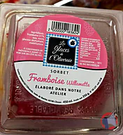 Rappel produit LES GLACES DE L'OLIVERAIE SORBET FRAMBOISE WILLAMETTE