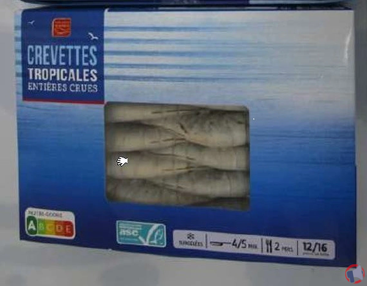 Rappel de produit : crevettes tropicales entières crues surgelées de la marque Golden Seafood